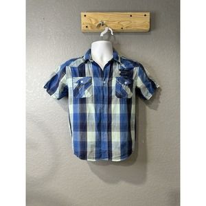 Makaveli Branded Boys Plaid/Logo Shirt Size 10‎